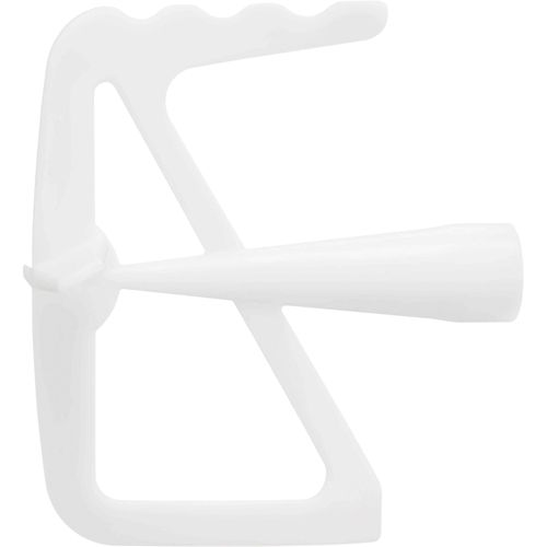 Konik uçlu beyaz, plastik benzeri çırpıcı aparat.