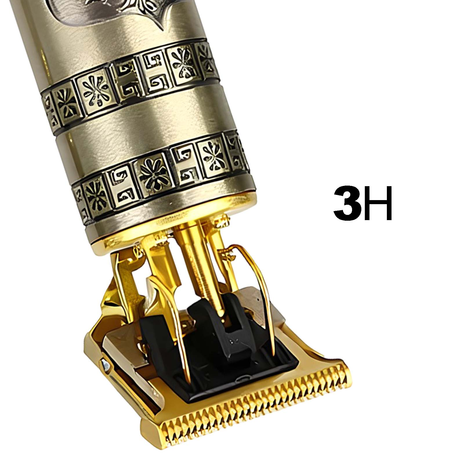 Goldener Trimmer mit Zierband und scharfen Klingen. Daneben steht '3H'.