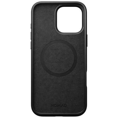 Interno custodia nera per telefono con ritaglio fotocamera e magnete.
