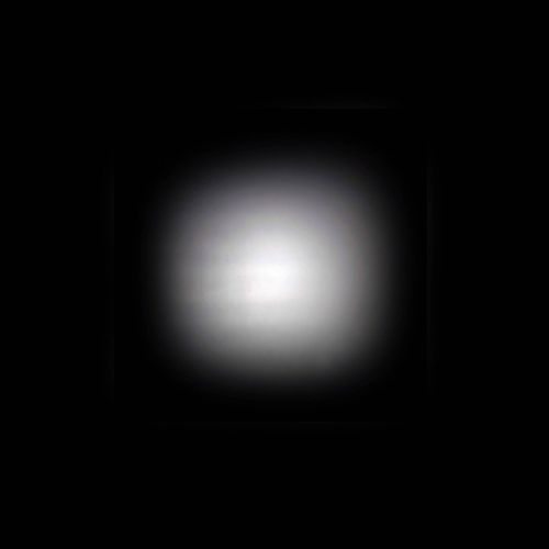 Heller Lichtkreis auf schwarzem Hintergrund.
