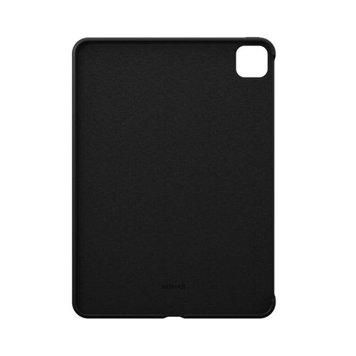 Schwarze Hülle für ein Tablet mit Kameraausschnitt oben rechts.