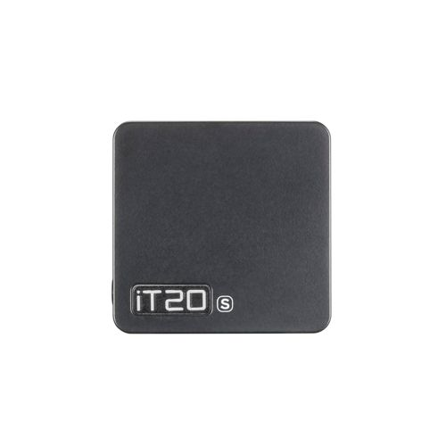 Objet carré noir avec le logo "iT20 S".