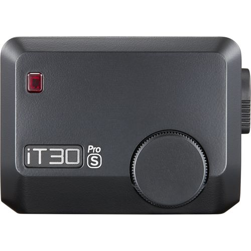 Ein schwarzes iT30 Pro S-Gerät mit roter LED und Drehregler.