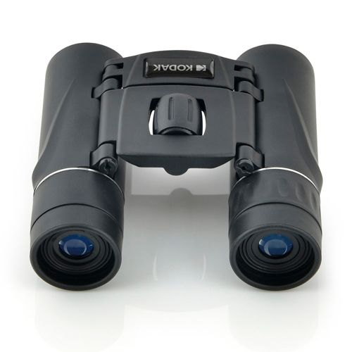 Binocolo nero marca Kodak con accenti argentati e lenti blu.