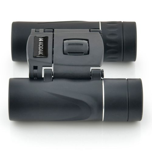 Binocolo nero compatto con logo Kodak, incernierato.