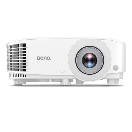 Proyector BenQ blanco con resolución XGA sobre fondo blanco.