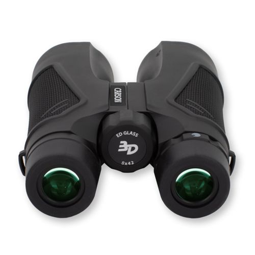 Binocolo nero con lenti verdi e 