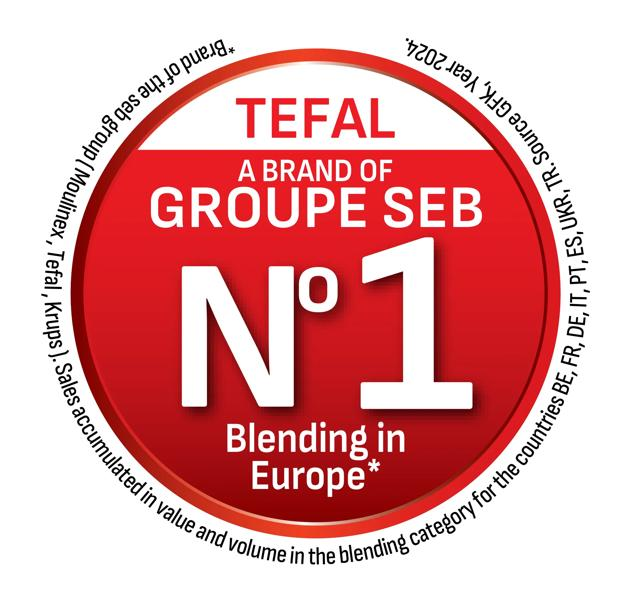 Tefal, een merk van Groupe SEB, is nummer 1 in blenders in Europa.