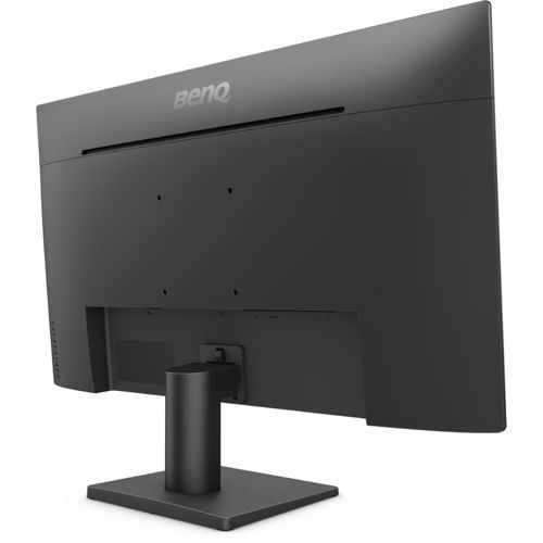 Widok z tyłu czarnego monitora BenQ ze stopką.