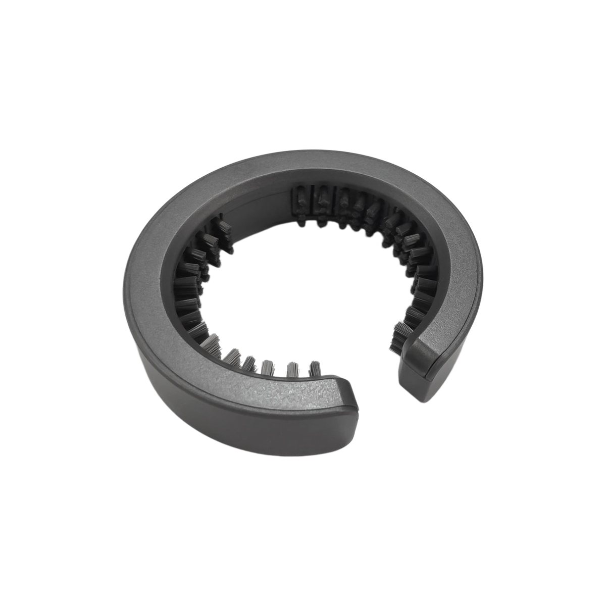 Grauer Ring mit Borsten innen, auf weißem Hintergrund.
