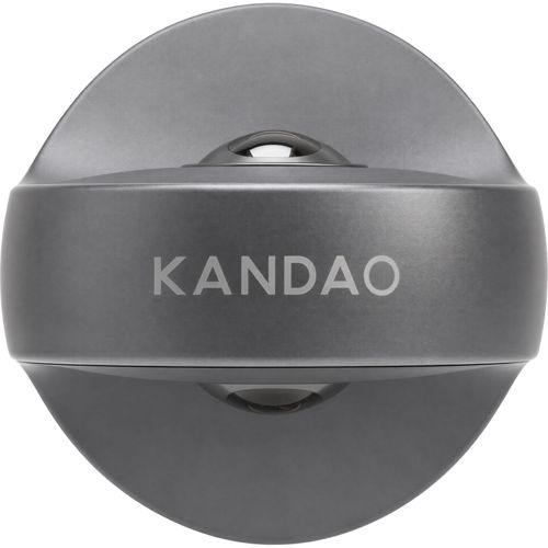 Cubo fotocamera KANDAO grigio con due lenti ed elementi riflettenti.