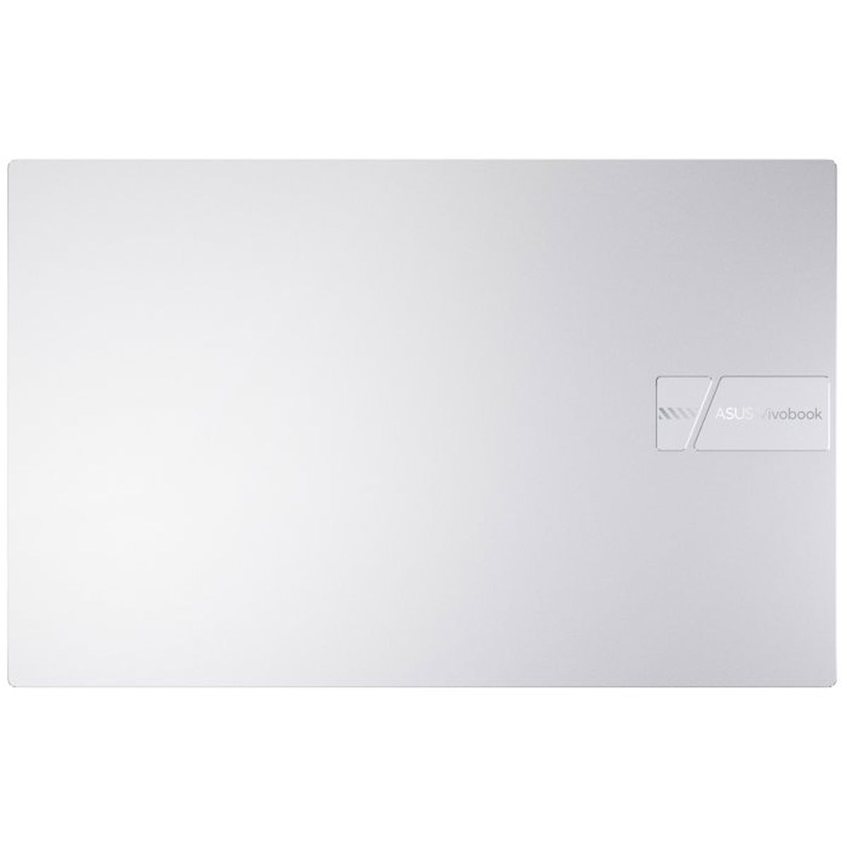 Parte superior de portátil blanca con logo ASUS Vivobook a la derecha.