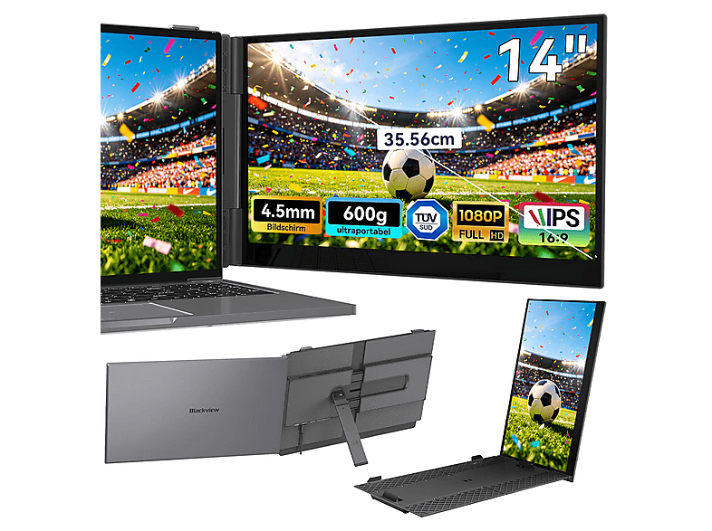 BLACKVIEW SCM6 14 Zoll Full-HD Portable Monitor für Laptop (5 ms ...