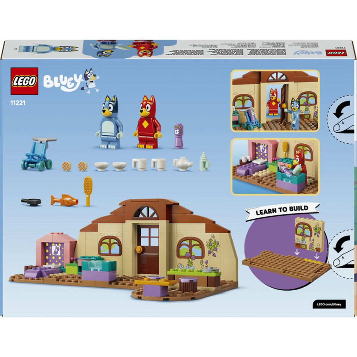 Set LEGO Bluey con figure, casa e accessori. Impara a costruire.
