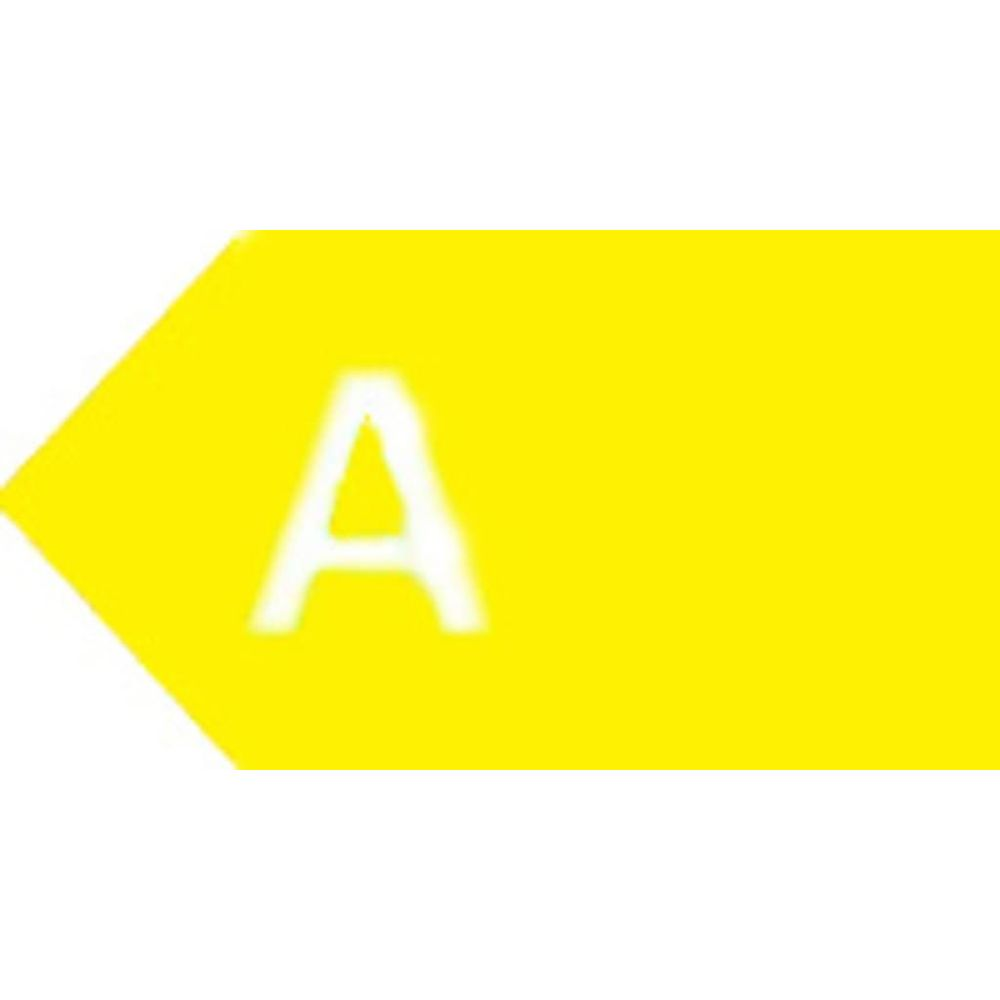 Une étiquette jaune d'efficacité énergétique avec la lettre A.