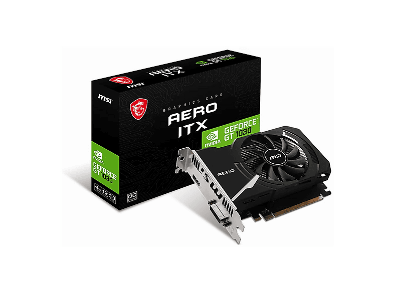 MSI Aero ITX OC GDDR4 64Bit DVI HDMI GeForce® GT 1030 4 GB Ekran