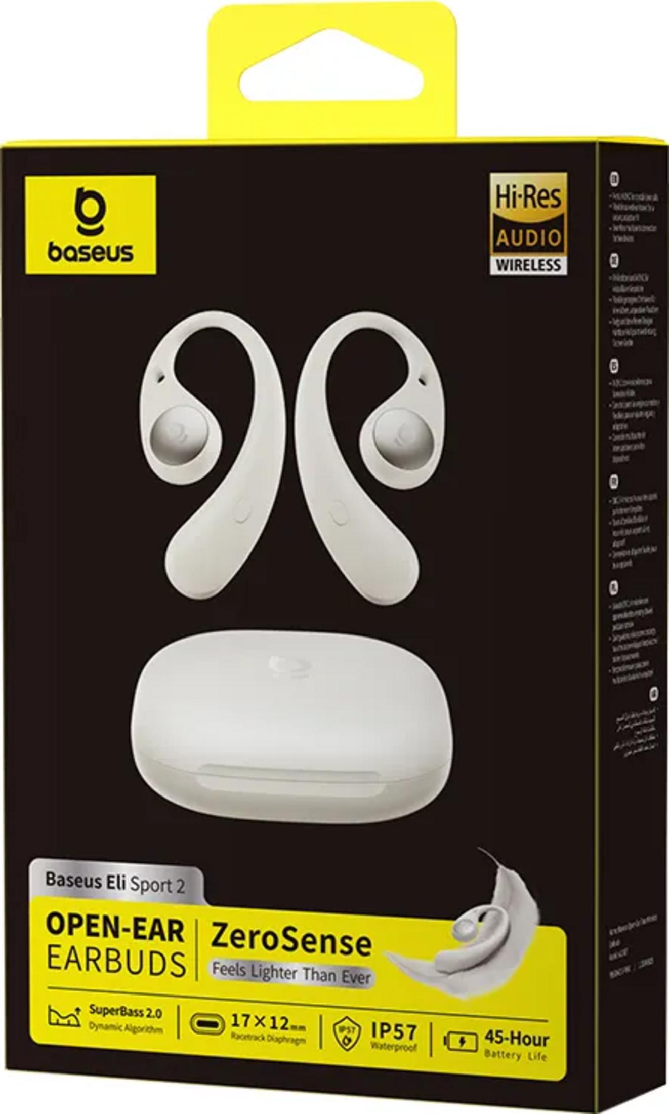 Auricolari aperti Baseus Eli Sport 2 con custodia di ricarica. Audio Hi-Res.