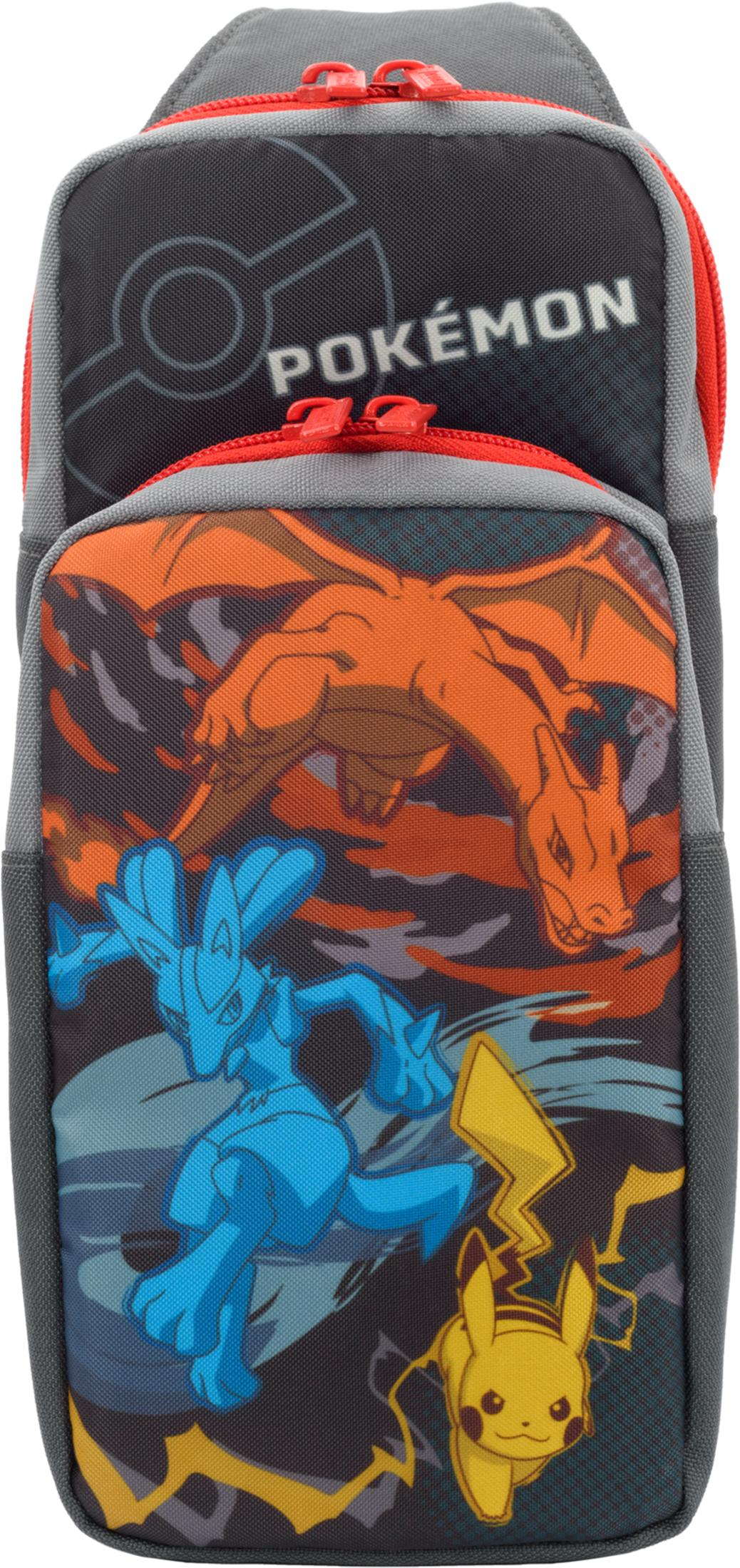 Plecak z motywem Pokémon: Charizard, Lucario i Pikachu.