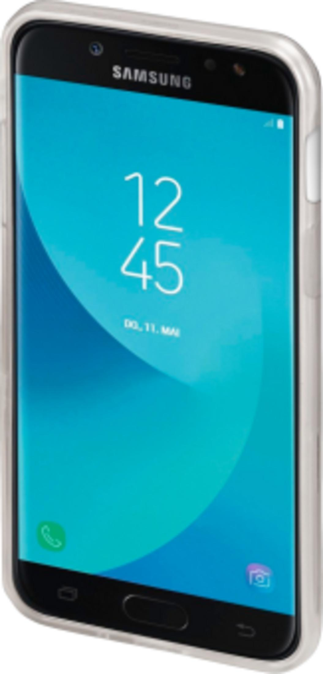 Uno smartphone Samsung con sfondo blu che mostra l'ora 12:45.