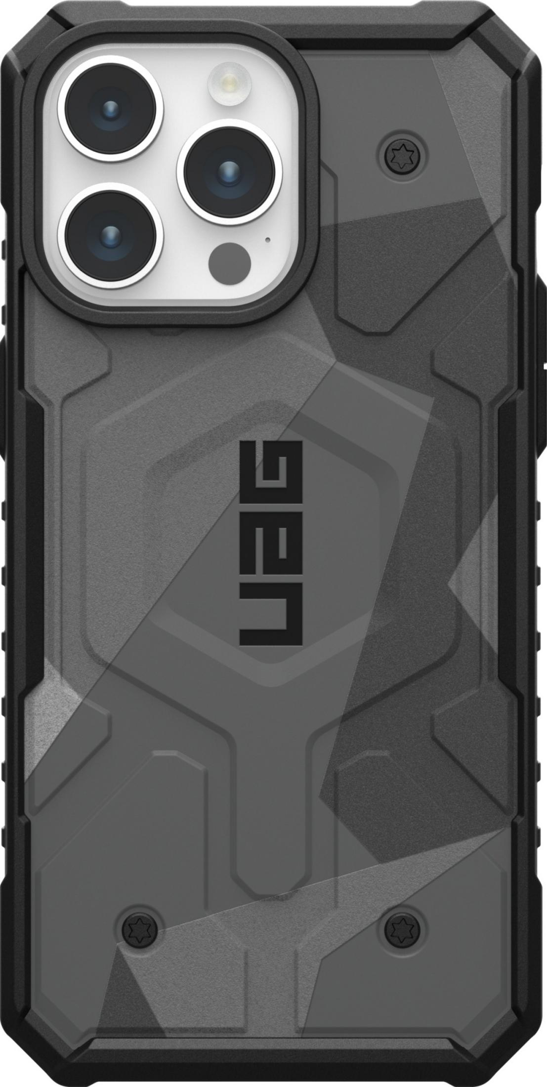 Schwarze Handyhülle mit Cameraloch und UAG-Logo.