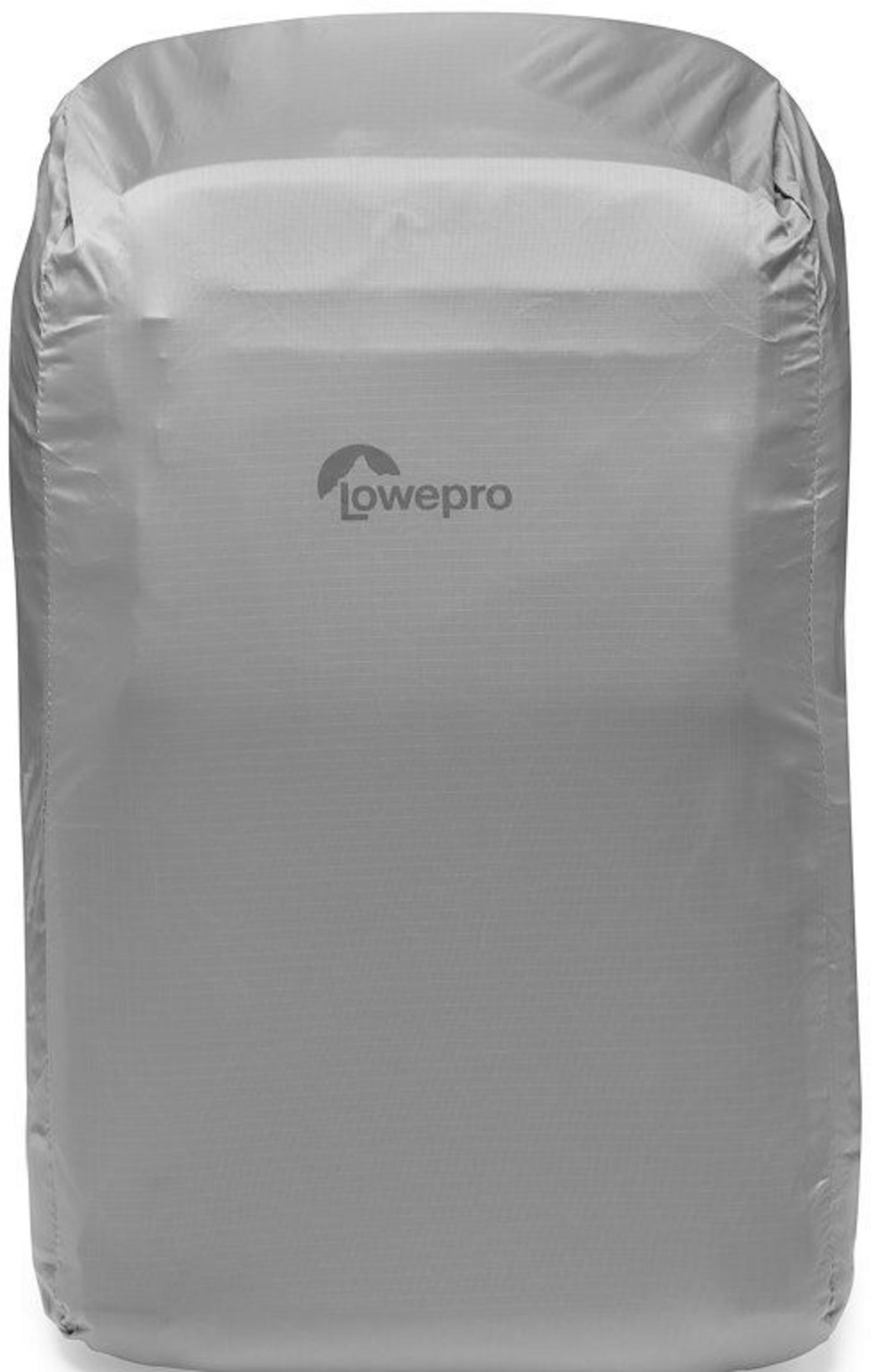 Sac Lowepro gris avec logo, sur fond blanc.