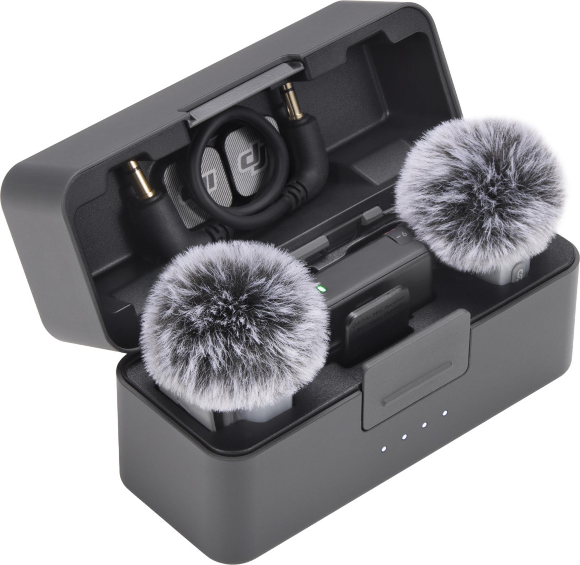 【美品】DJI MIC MINI (2TX + 1RX) Micrófono | Mic Mini 2 (2 TX + 1 RX + Estuche de carga) DJI