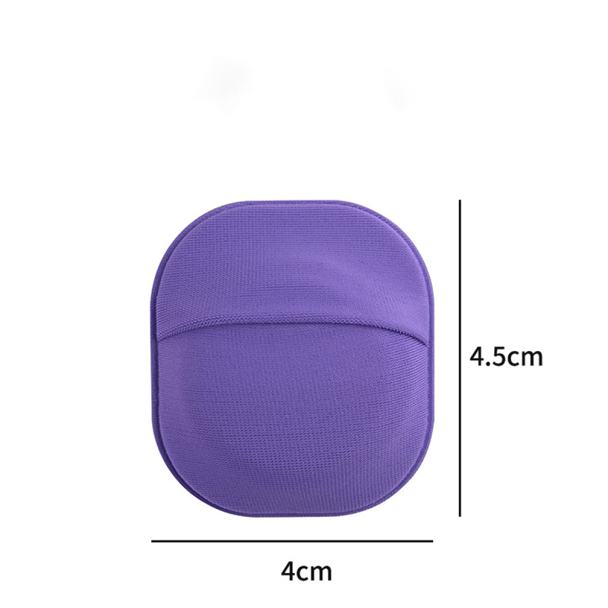 Lila Tasche, 4cm breit und 4,5cm hoch.