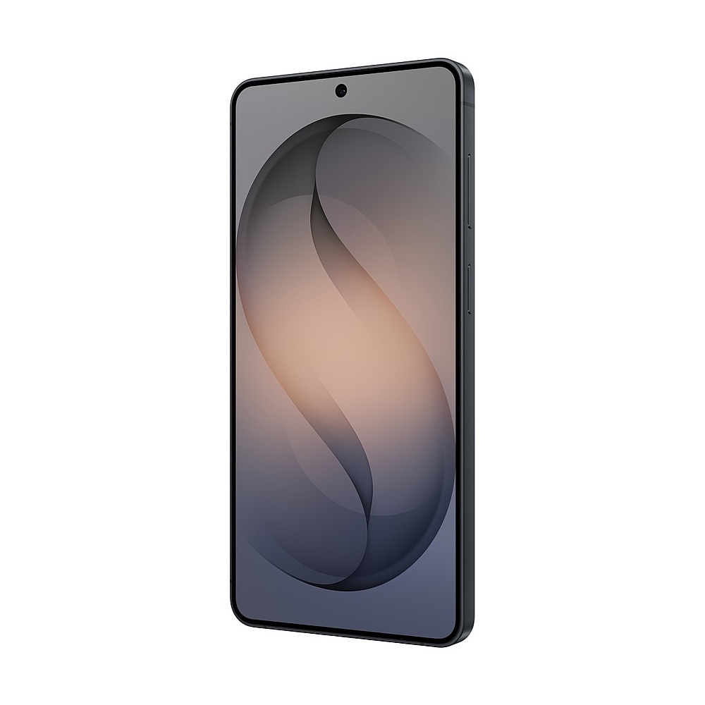 Uno smartphone scuro con uno schema ondulato sul suo schermo.