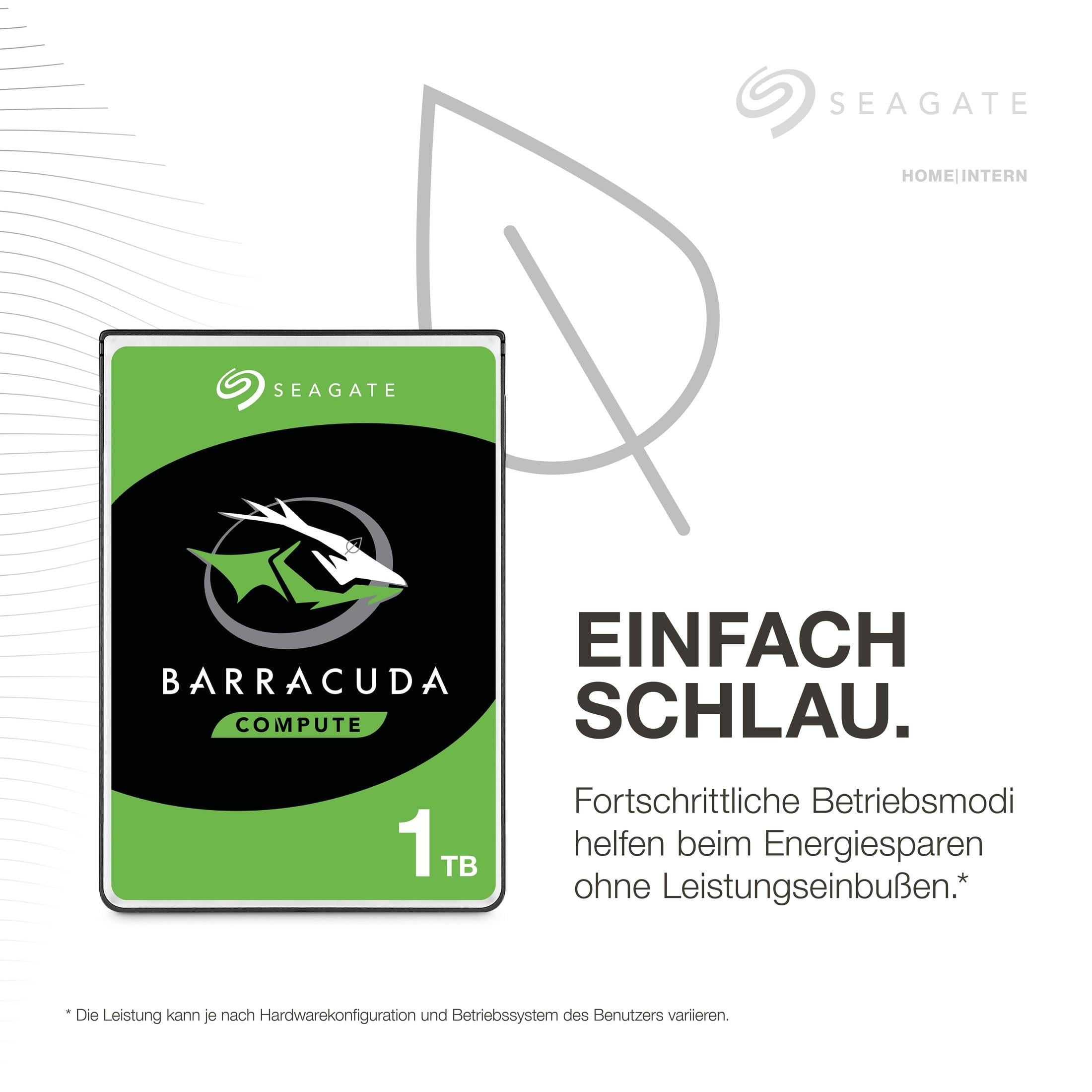 Disco rigido Seagate Barracuda Compute da 1TB con funzione di risparmio energetico.