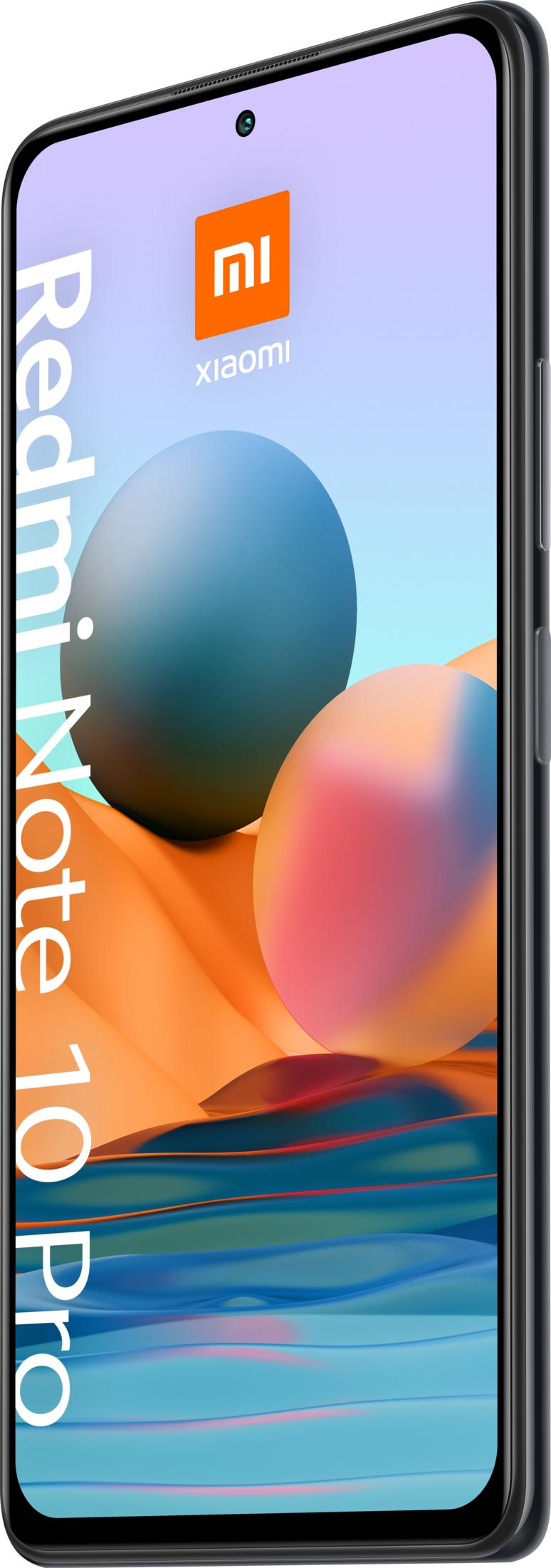 Ein Smartphone mit dem Redmi Note 10 Pro Logo und dem Xiaomi Logo.