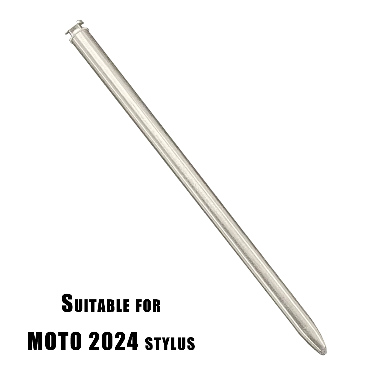 Ein silberner Stift für Moto 2024.