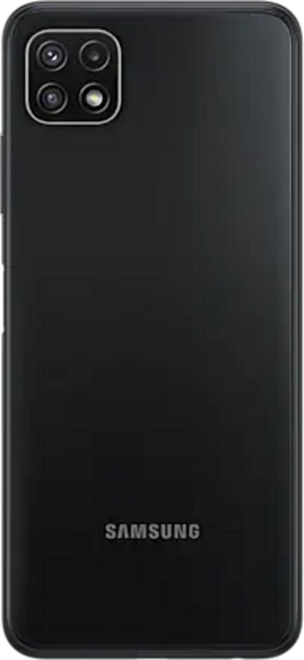Retro di uno smartphone Samsung nero con quad camera e logo.