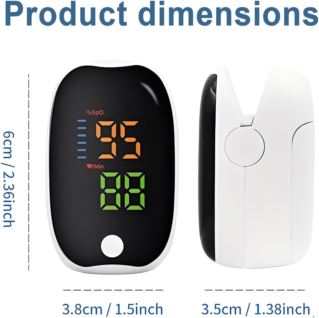 Ein digitaler Pulsoximeter mit Anzeige von SpO2 (95) und Puls (88).