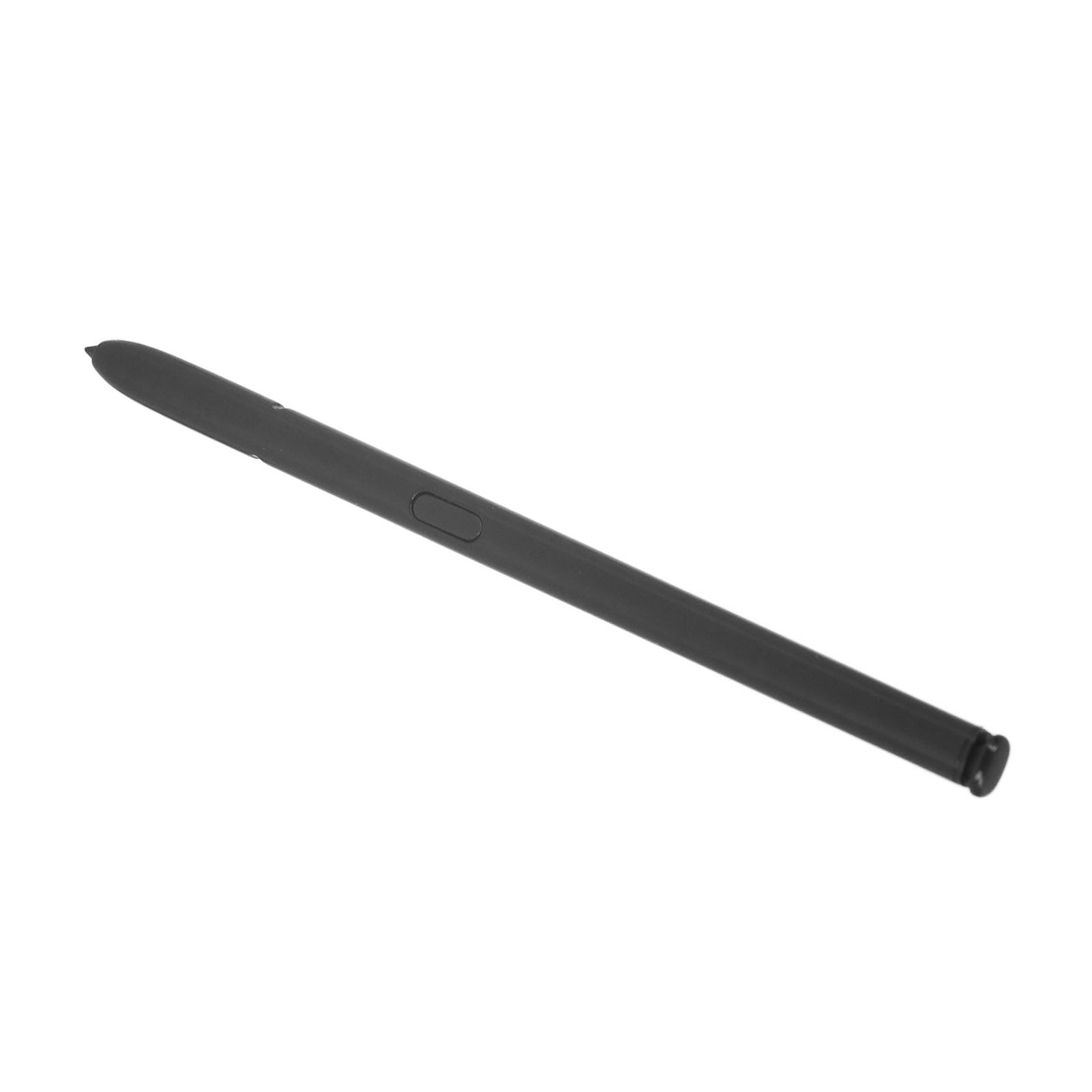 Ein schwarzer Stift mit spitzer Spitze, auf weißem Hintergrund.
