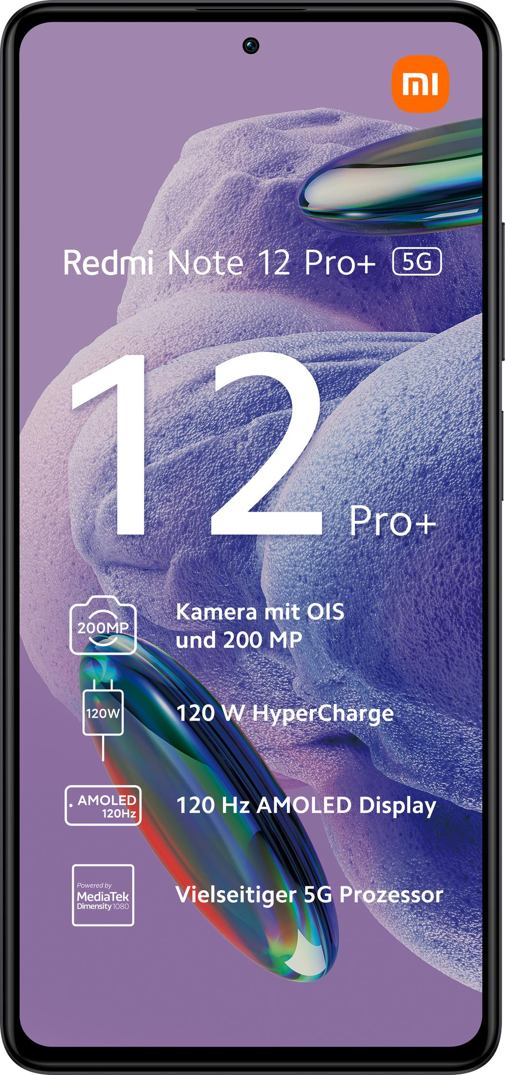 Redmi Note 12 Pro+ 5G mit 200MP Kamera, 120W HyperCharge, 120Hz AMOLED.