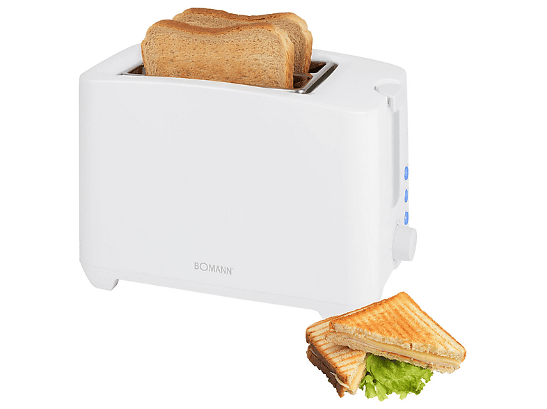 BOMANN TA 6065 CB TOASTER 2-SCHLITZ WEISS Toaster Weiß (750 Watt ...