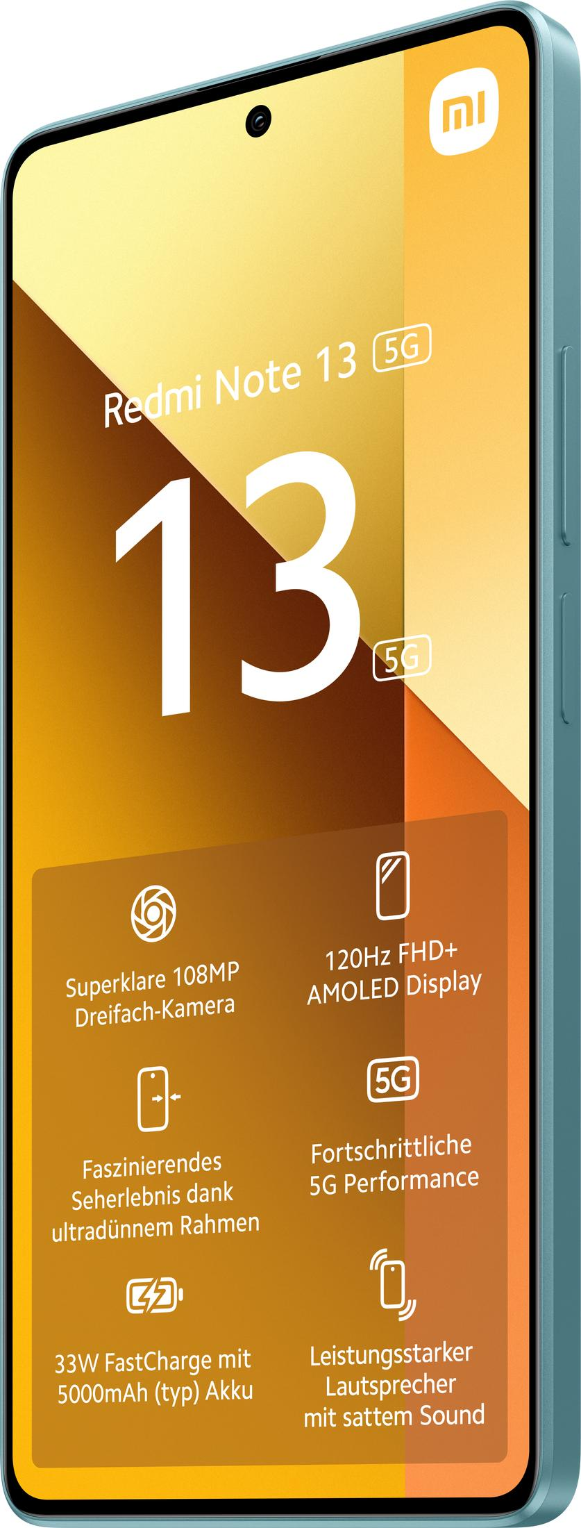 Redmi Note 13 5G met 108MP camera, 120Hz AMOLED display, 5000mAh batterij.