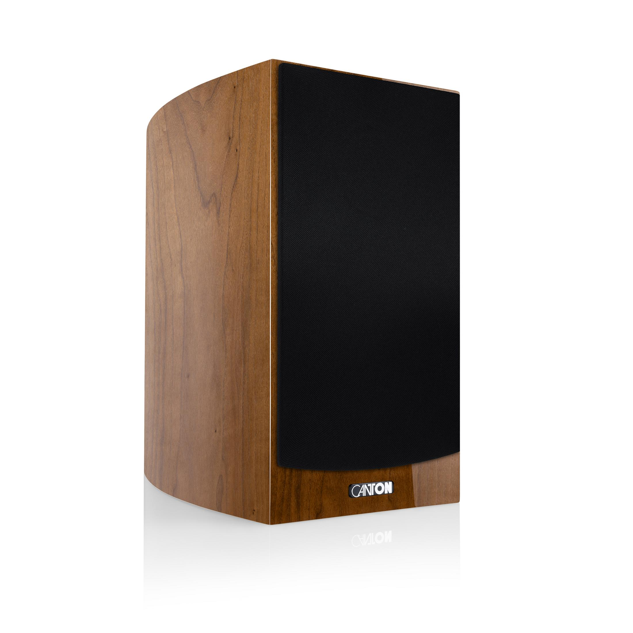 A brown speaker with a black grill and Canton logo.