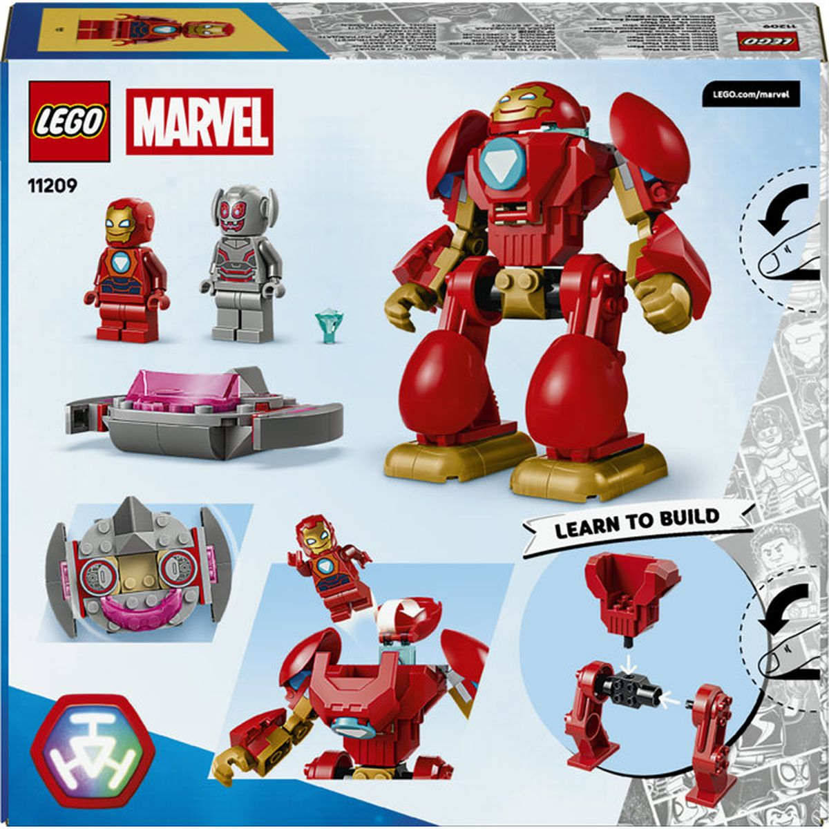 LEGO Marvel: Mech di Iron Man con minifigure di Iron Man e Ultron. Istruzioni.
