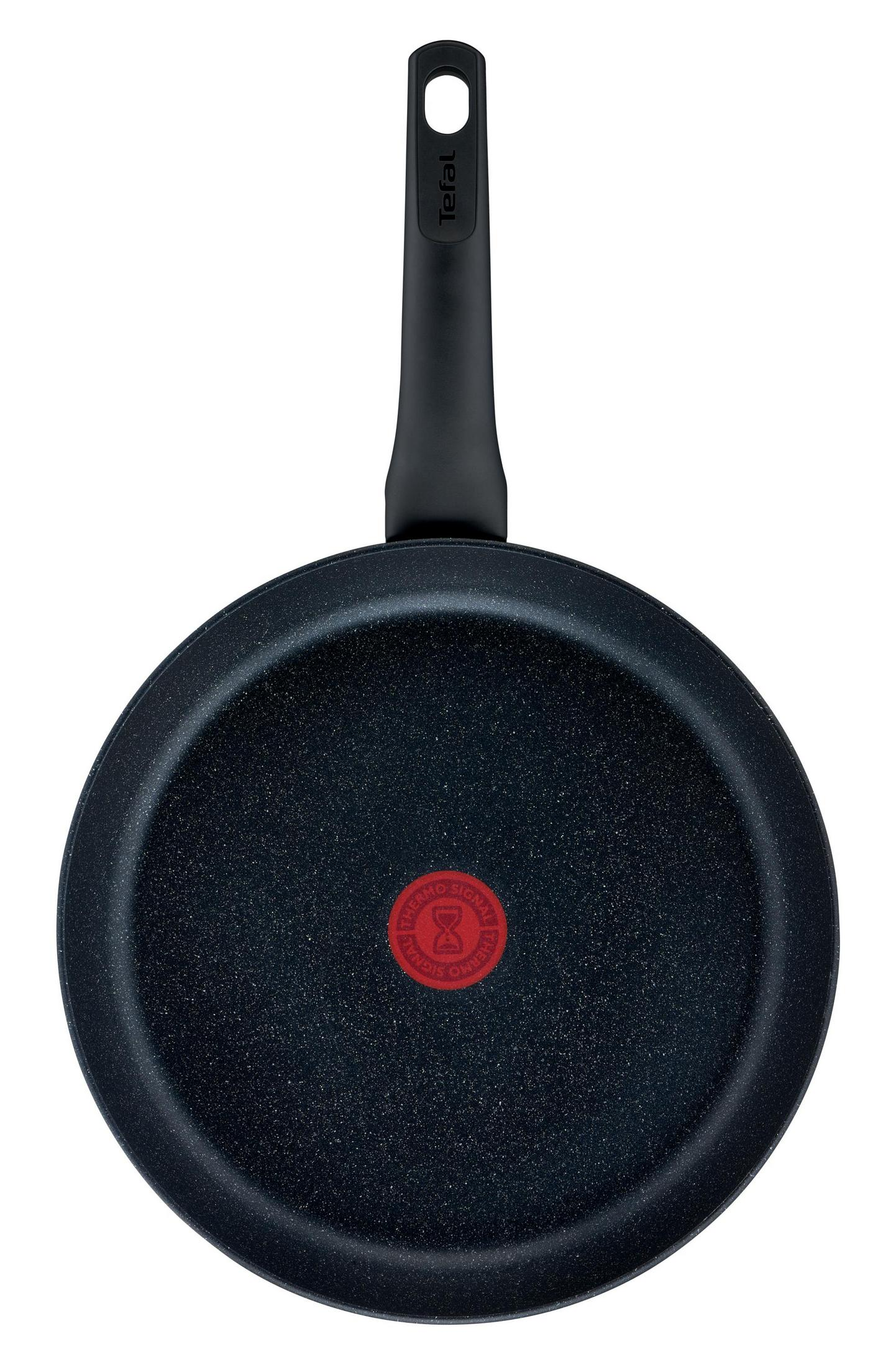 Sartén negra con mango negro e indicador rojo Thermo-Spot.