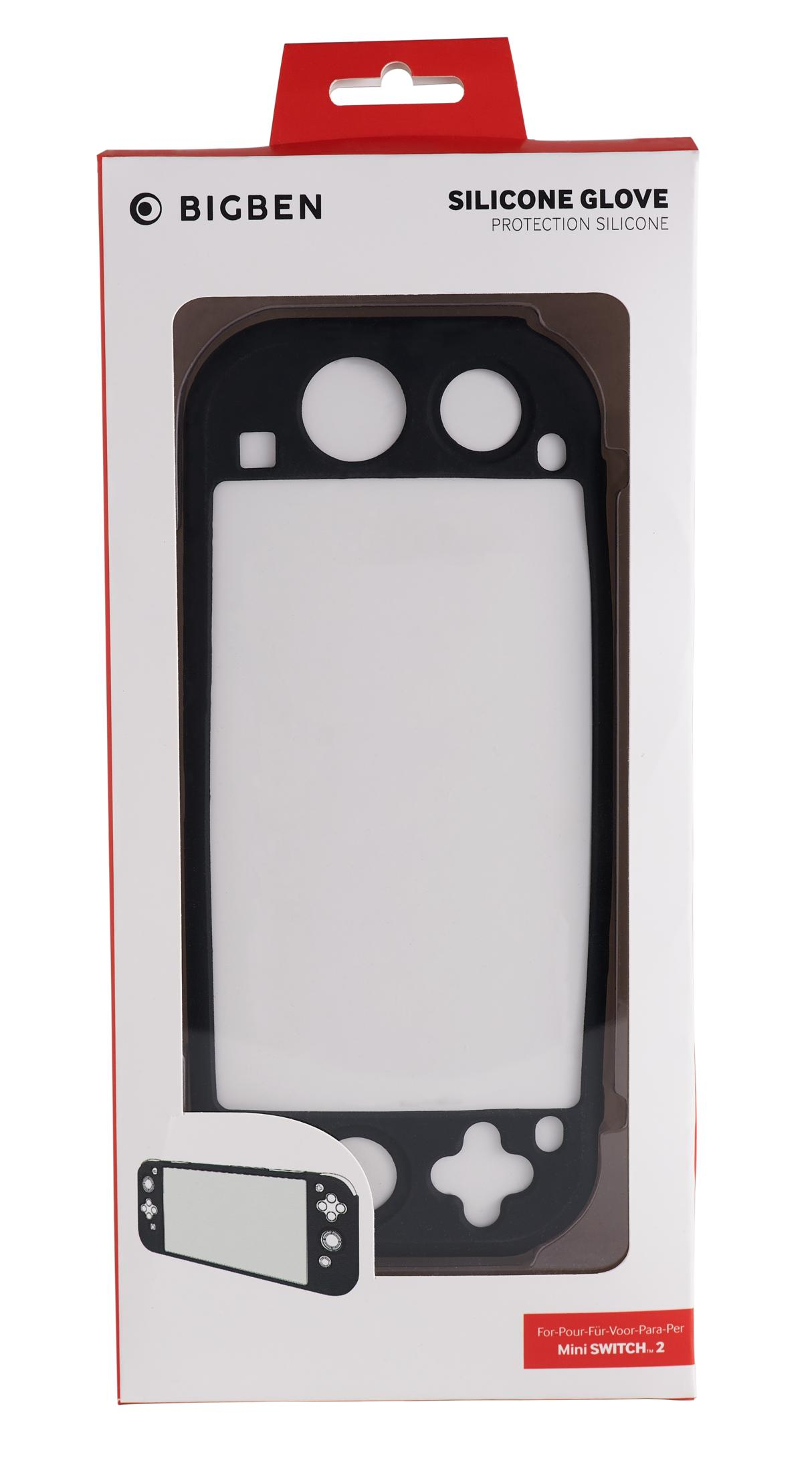 Verpackung mit schwarzer Silikonhülle für Nintendo Switch Lite.
