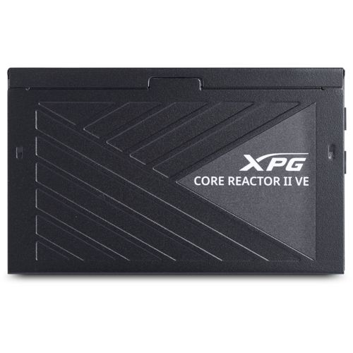 Une alimentation XPG Core Reactor II VE noire à surface texturée.
