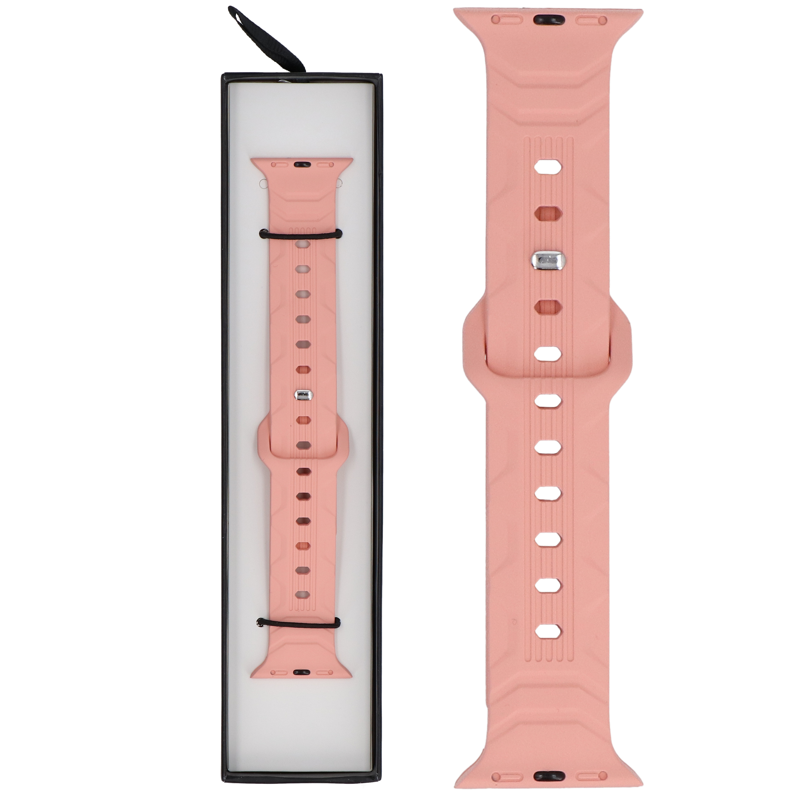 Pasek GLACIERX Silicone Wave Peachy Pink do smartwatcha Apple Watch 38/40/41mm Różowy