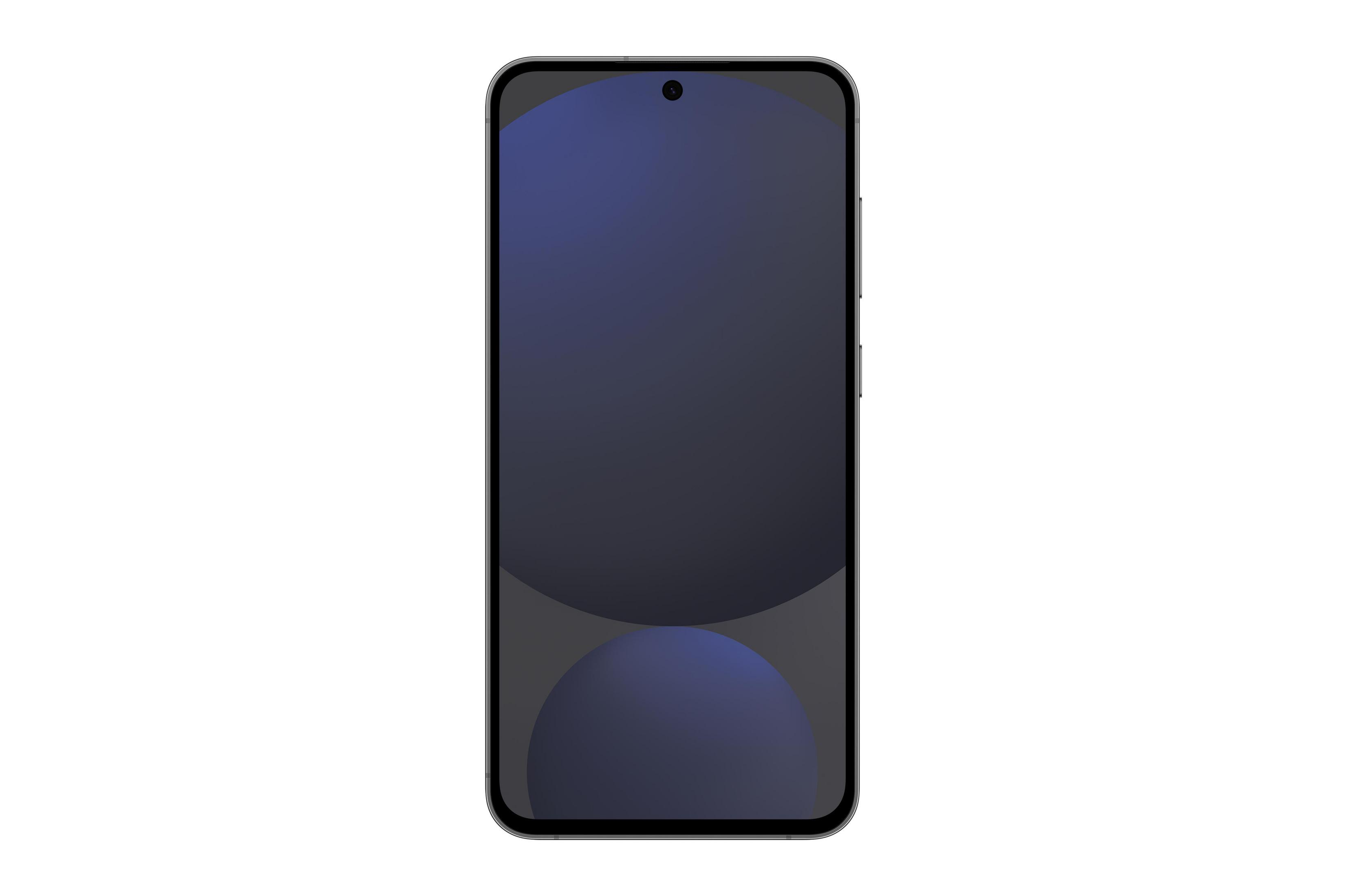 Uno smartphone moderno con uno sfondo astratto scuro.