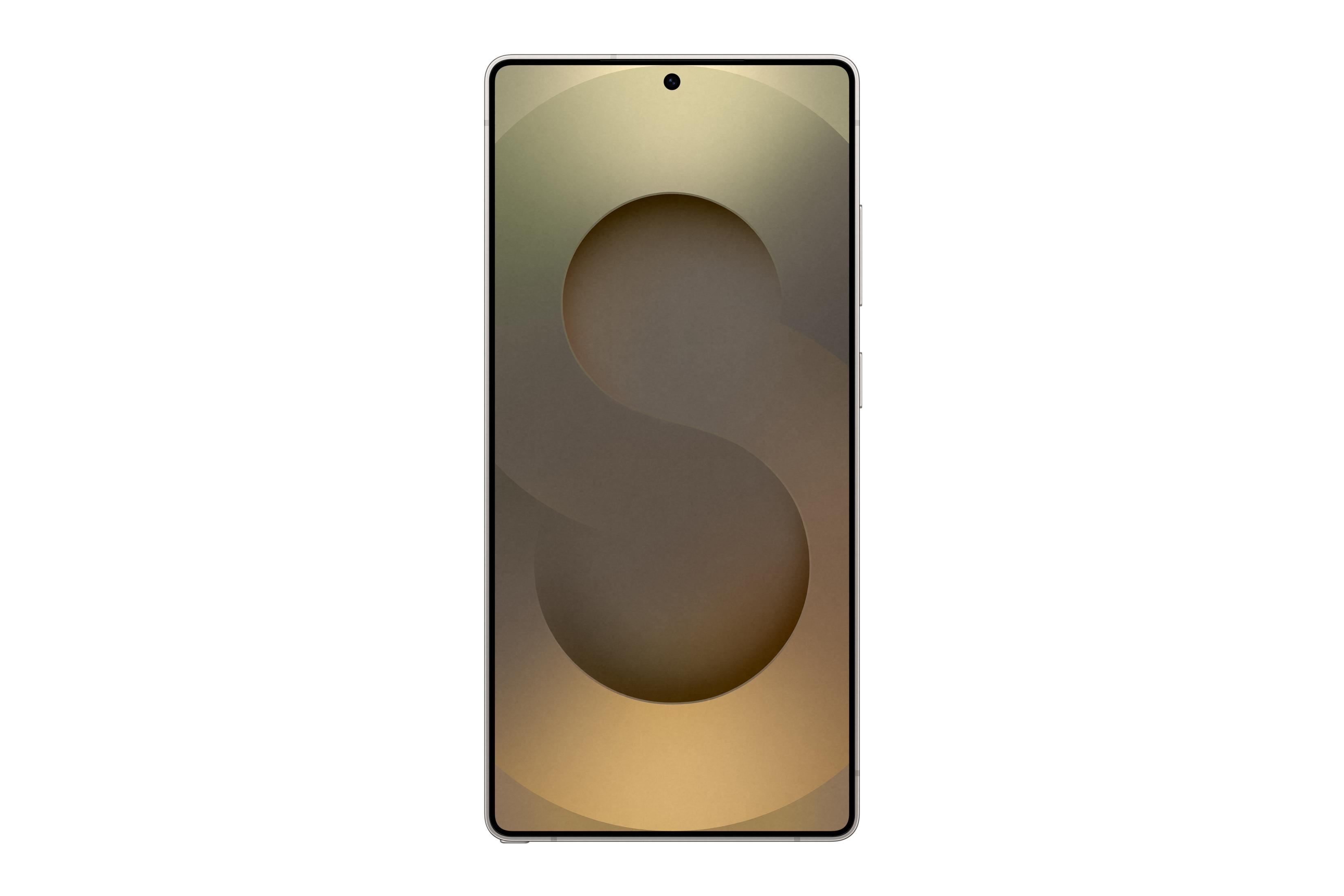 Elegancki smartfon z abstrakcyjnym, złotym tłem.