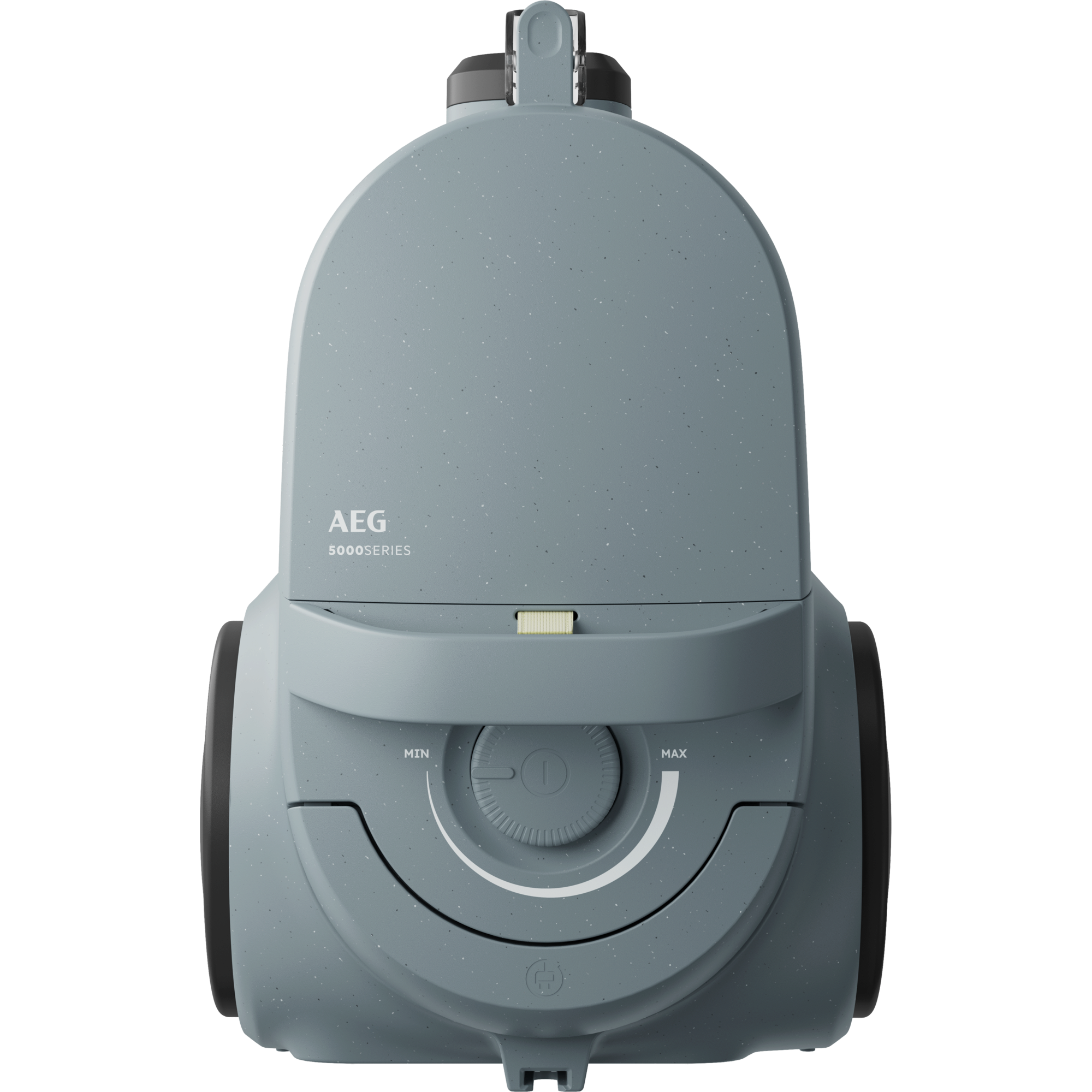 Aspiradora gris AEG 5000 SERIES con dial y control deslizante.