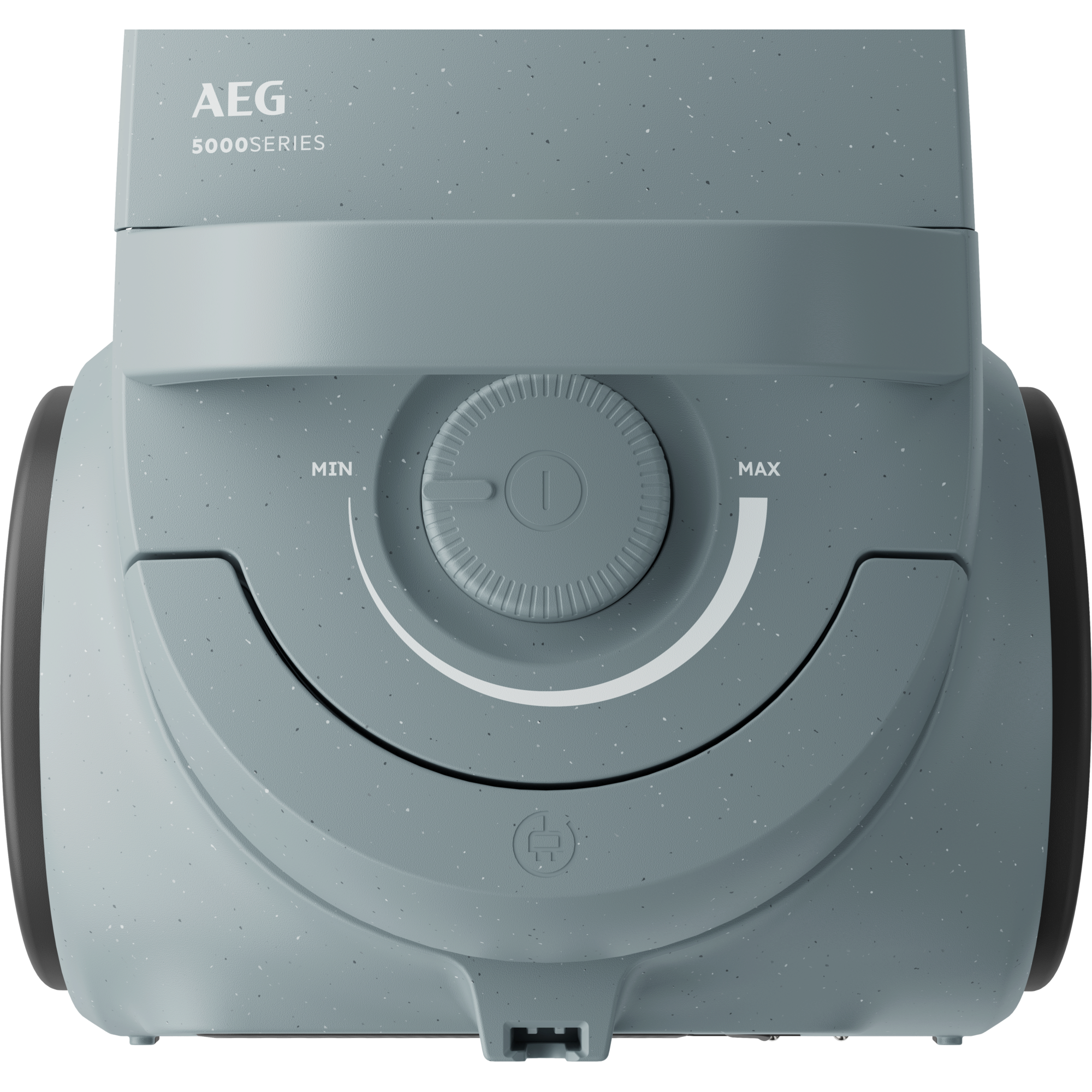 Aspiradora gris AEG 5000SERIES con dial de mínimo a máximo.