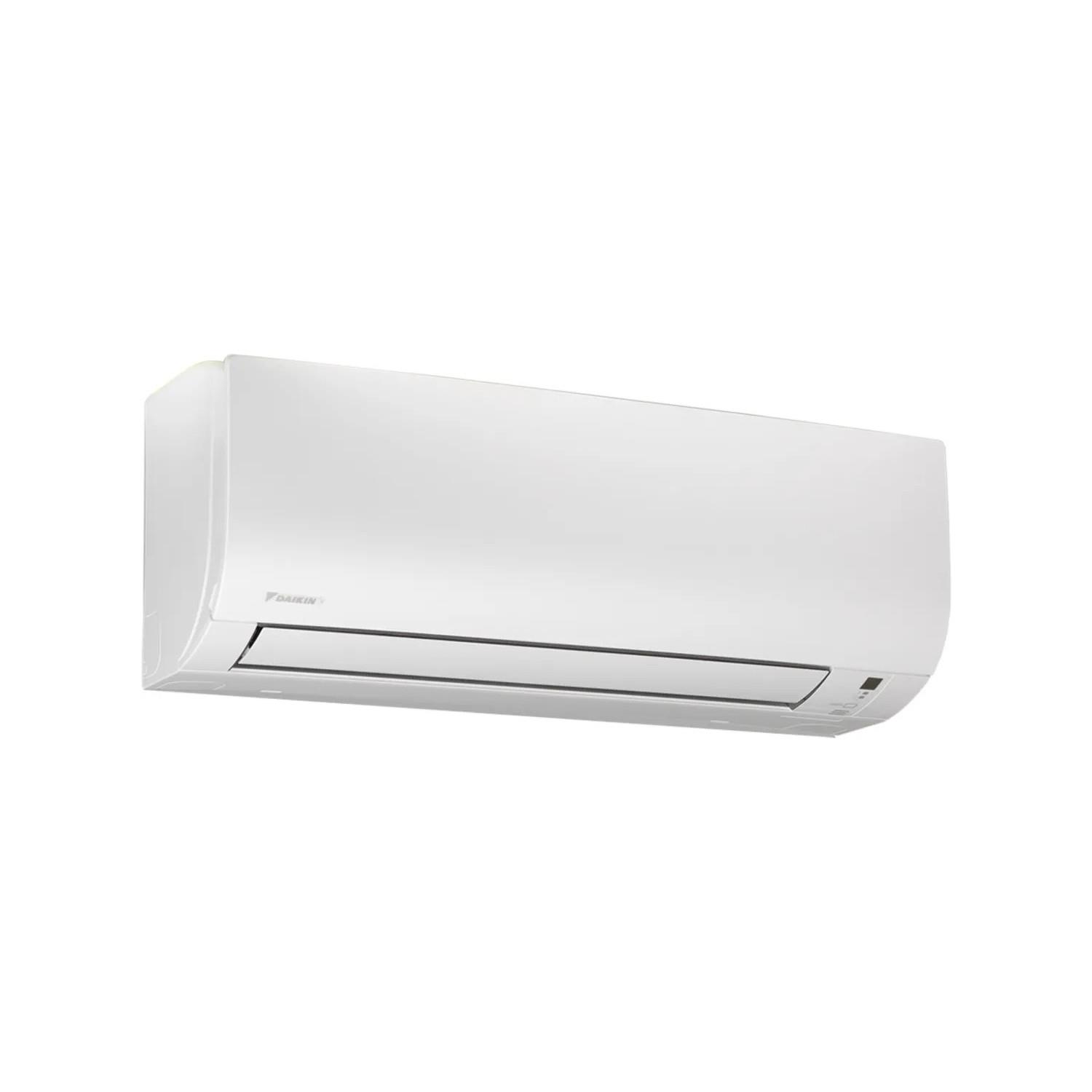 Ön havalandırmalı beyaz Daikin duvara monte klima.