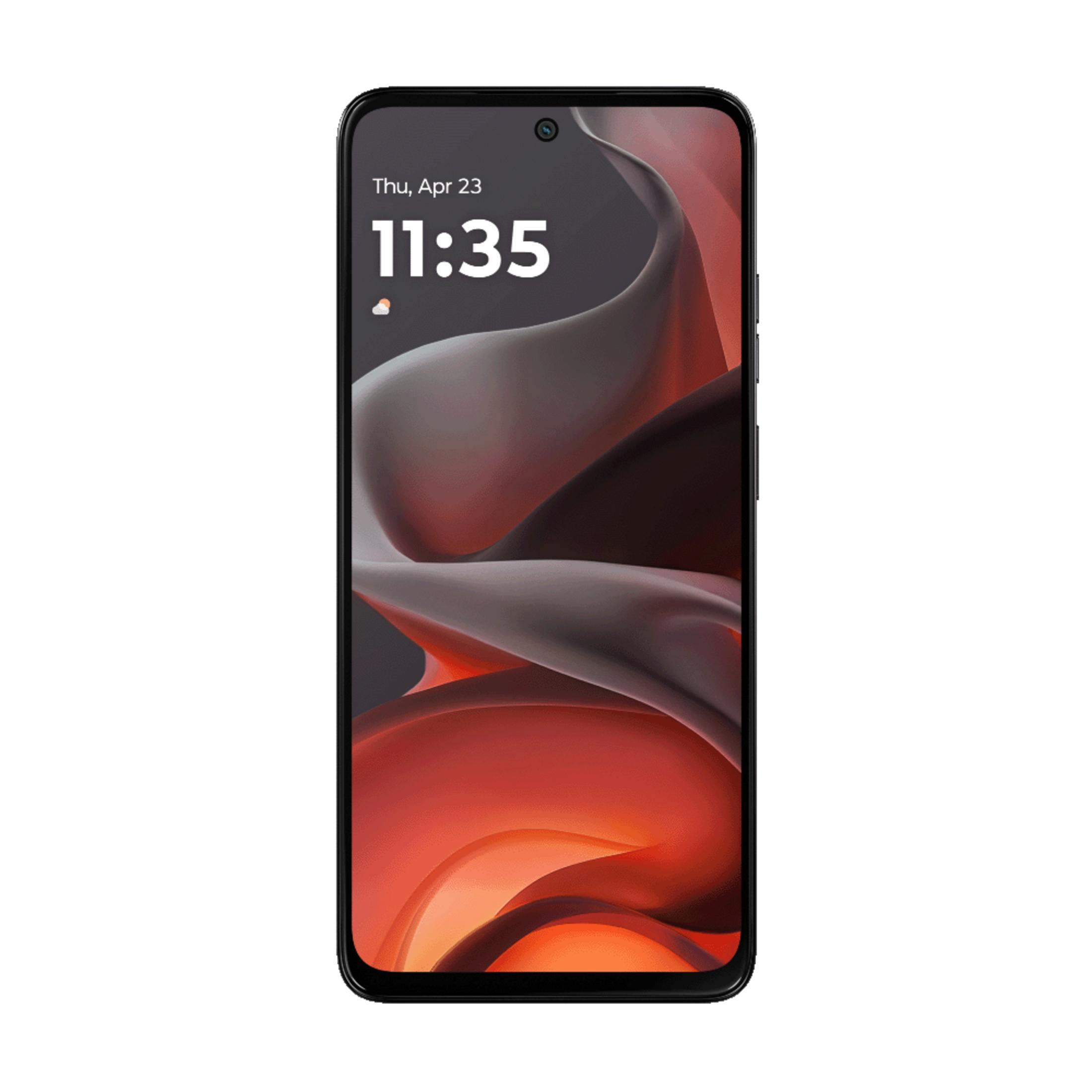 Un smartphone muestra la hora 11:35 y un fondo de pantalla abstracto.