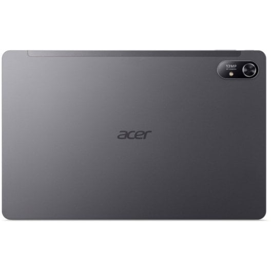 Back of a dark Acer tablet with a 13MP camera and Acer logo.